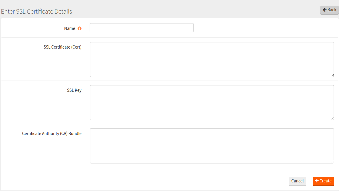 screenshot of maxcdn control panel, the account and ssl section